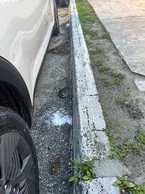 The curb where I brushed my teeth in the morning. Had to wait for the.OXXO store to open at six.