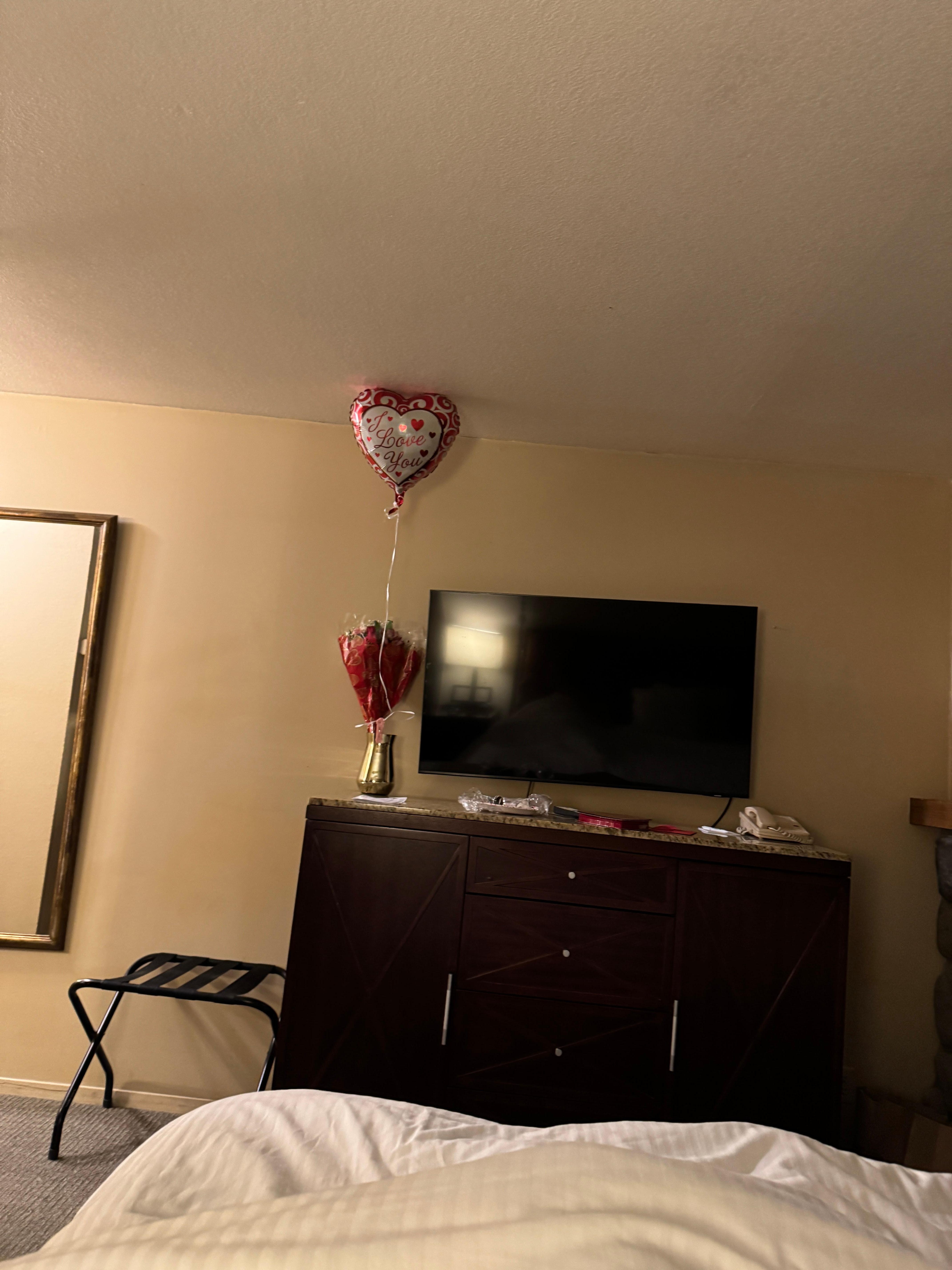 Tv was nice. I don’t have cable at home. 