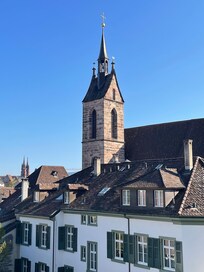 View from our room. We loved hearing the church bells.