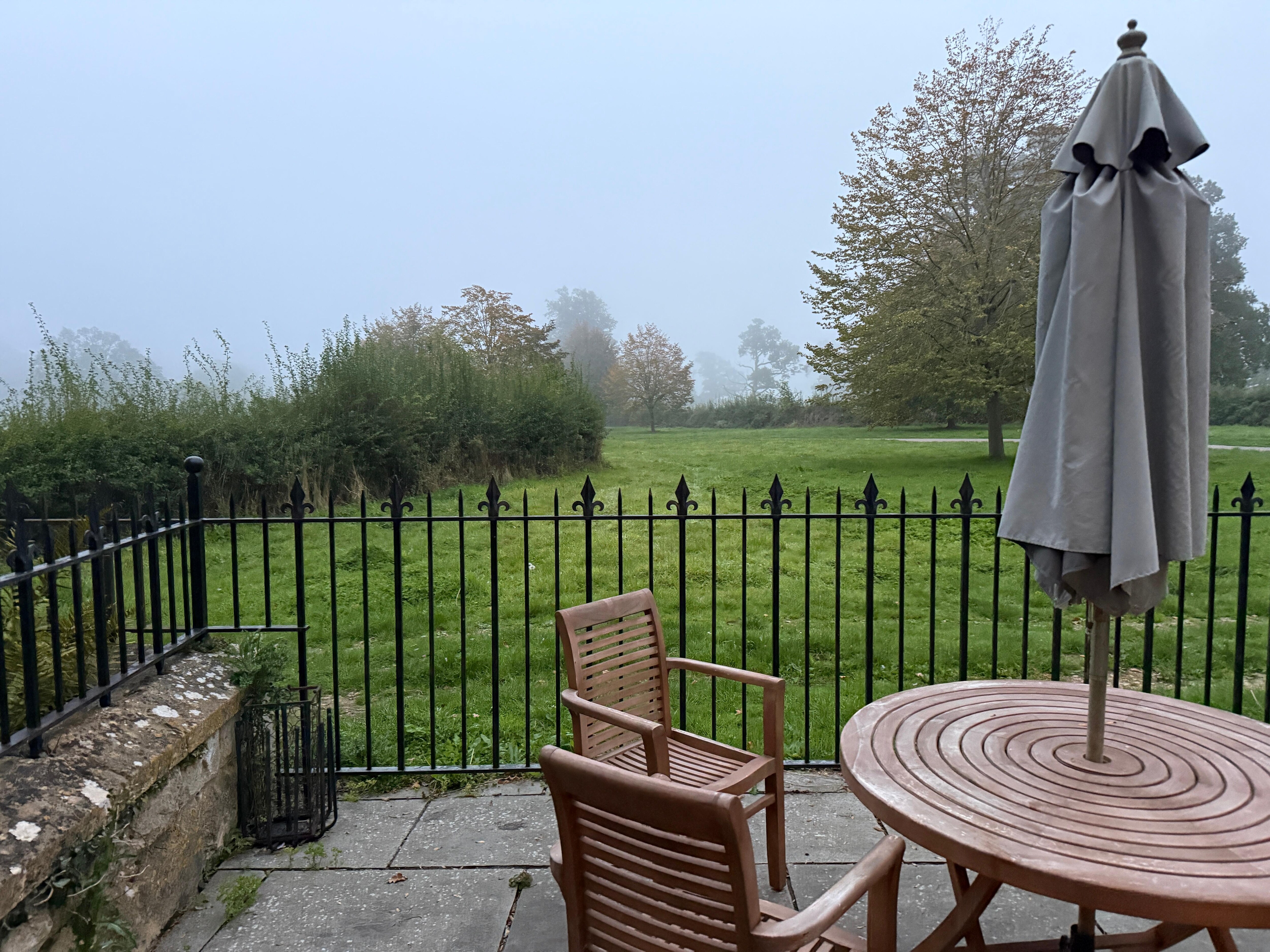 Early morning on the terrace