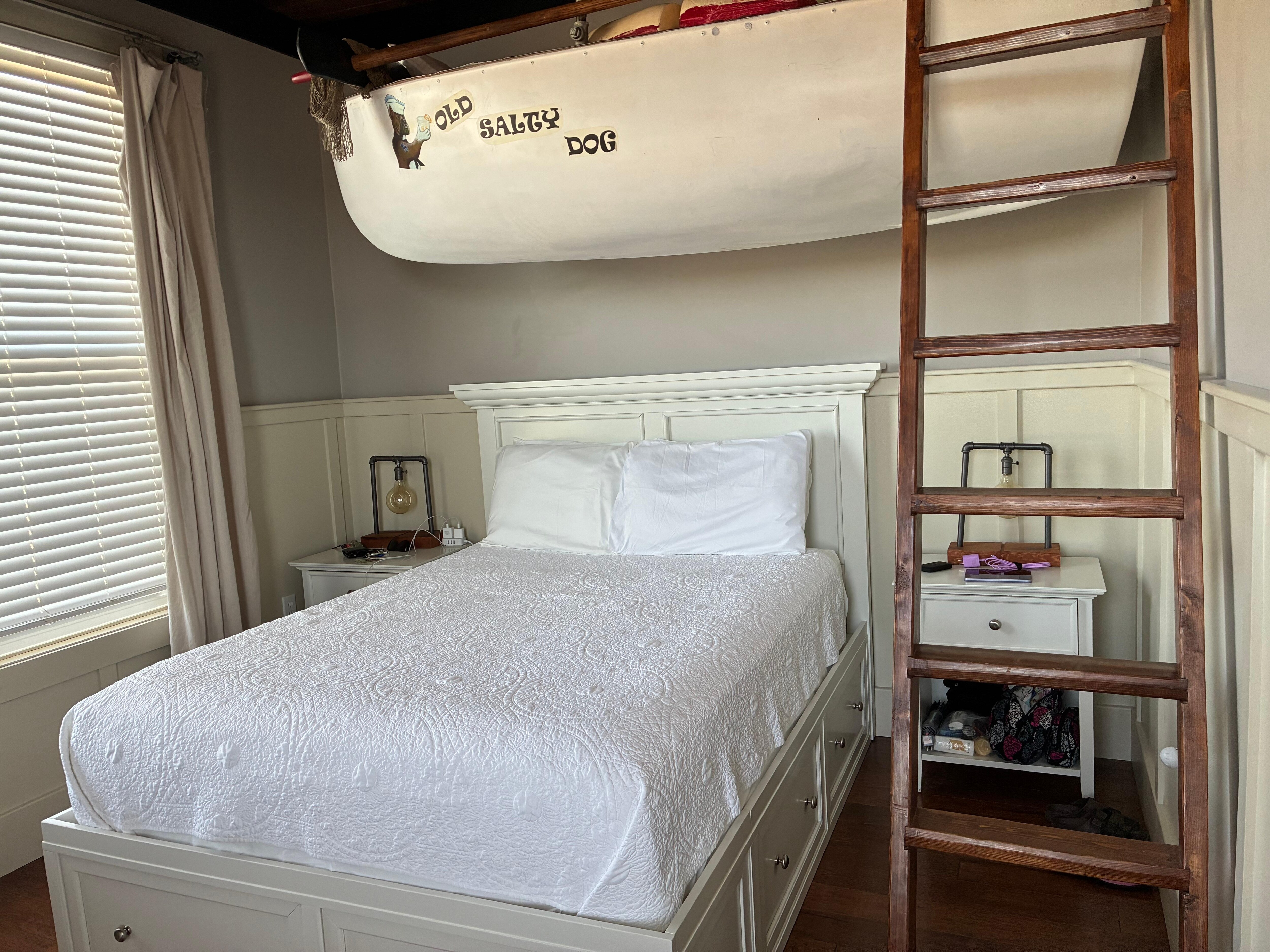 Boat bunk in primary bedroom. 