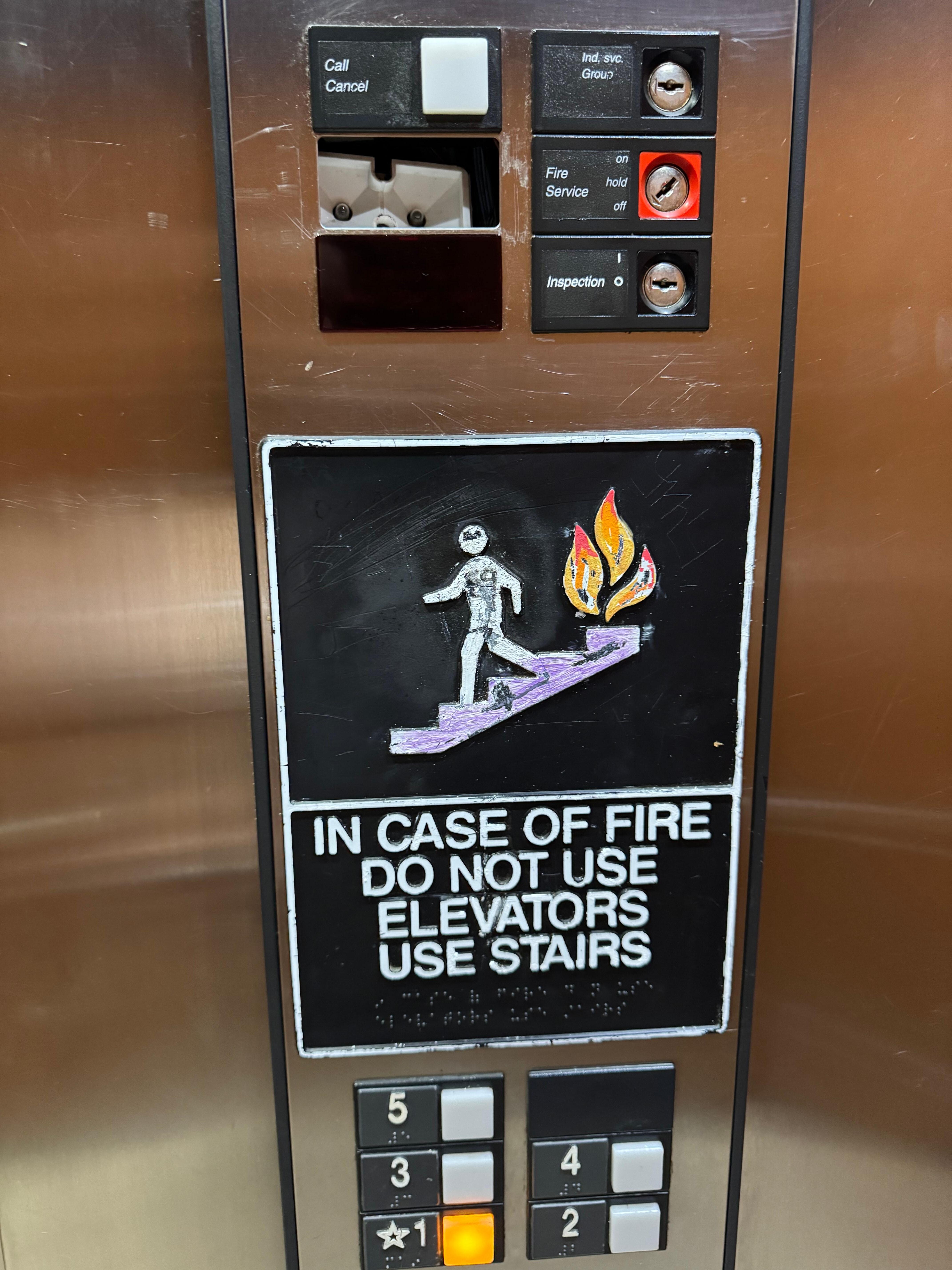 Elevator missing buttons