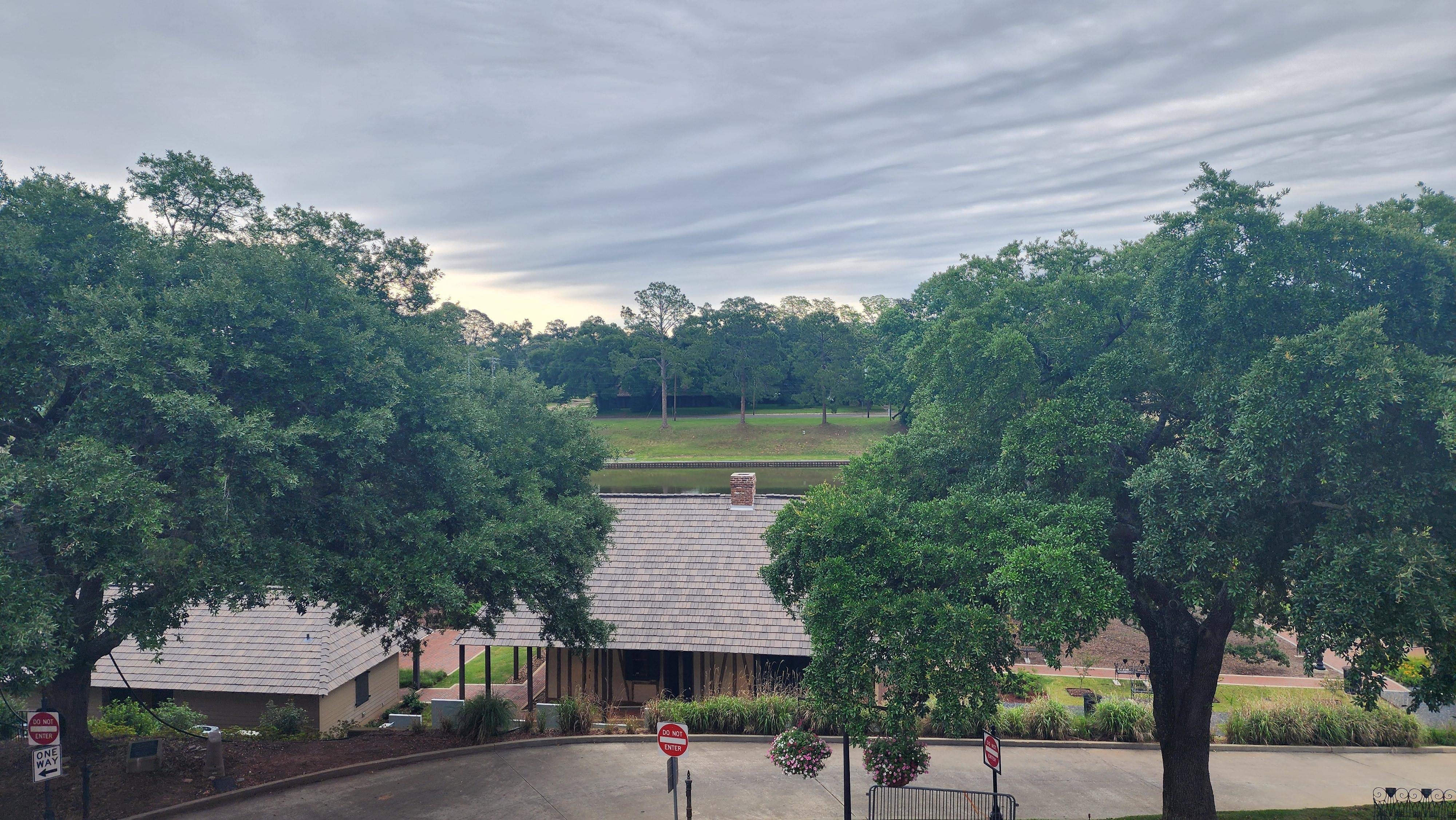 View of The Cane River from the balcony. 