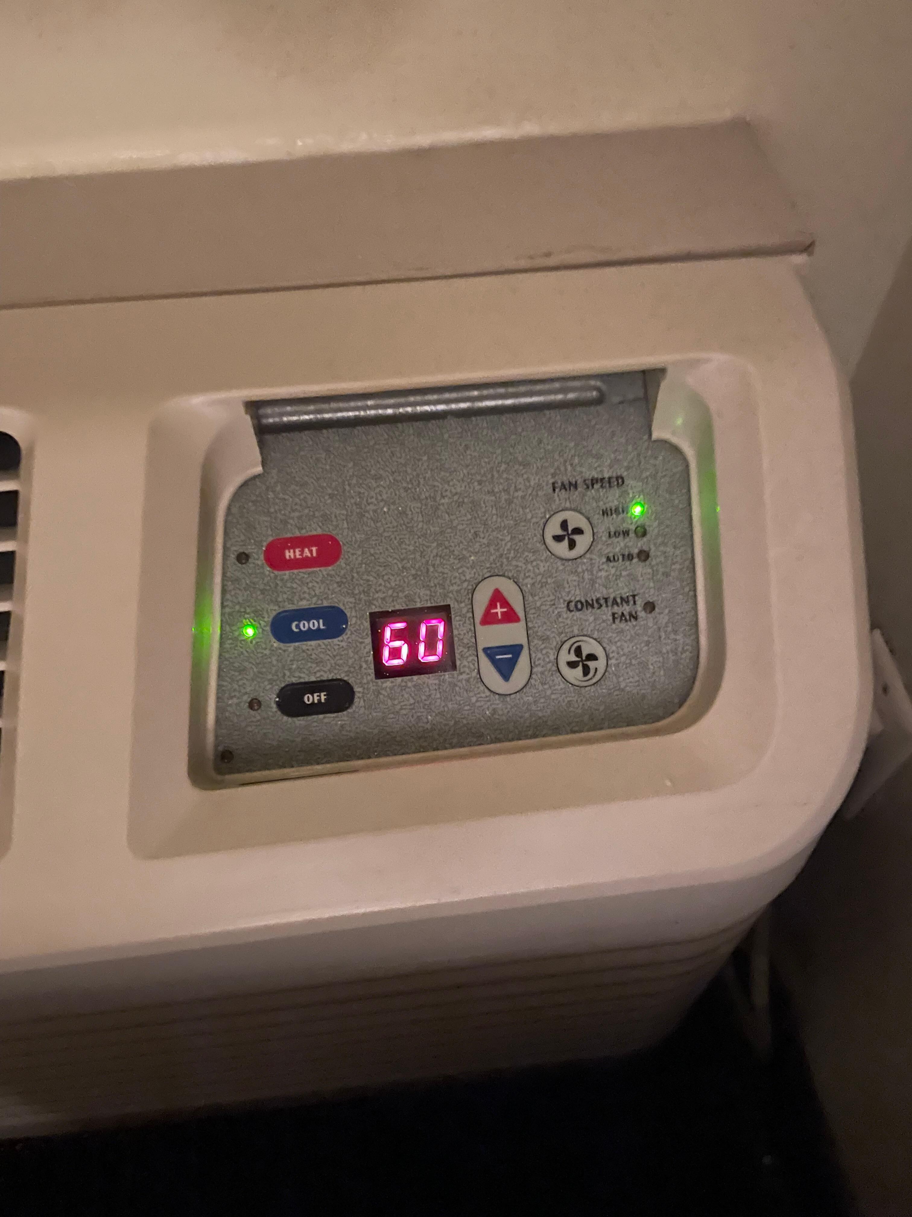 Ac reads 60F baby monitor reads 82F on dresser