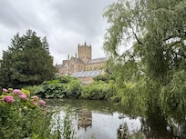 View of Wells Cathedral from the Bishops Palace