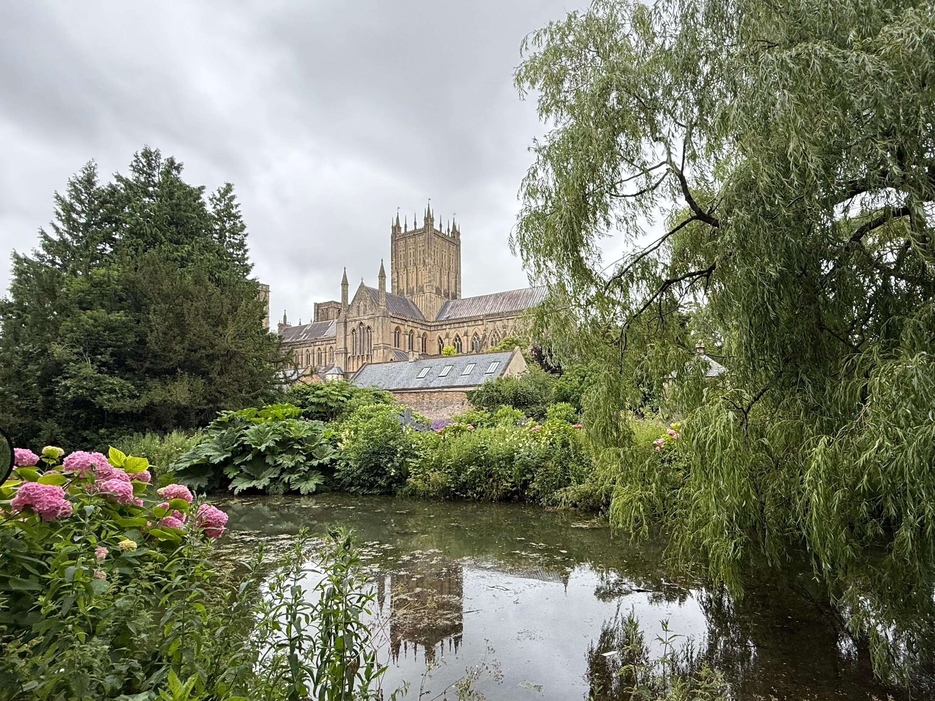 View of Wells Cathedral from the Bishops Palace