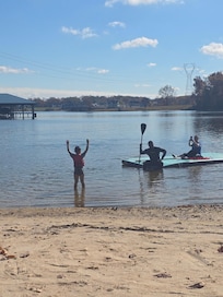 Floating raft was a big hit!
November weather did not keep kids from swimming!