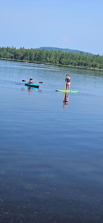 Fun on the lake with the supplied kayaks and paddle board