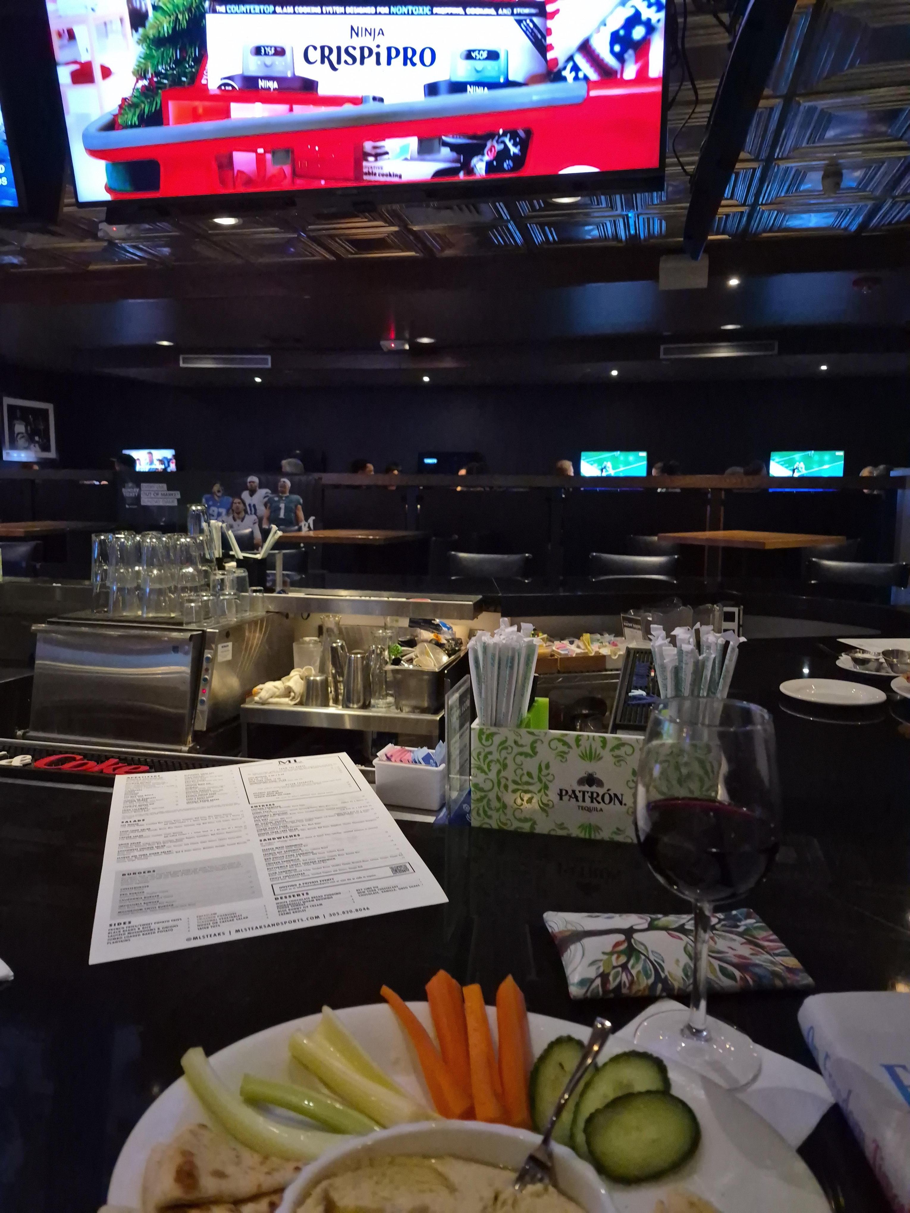 The bar was great and the food was amazing. 