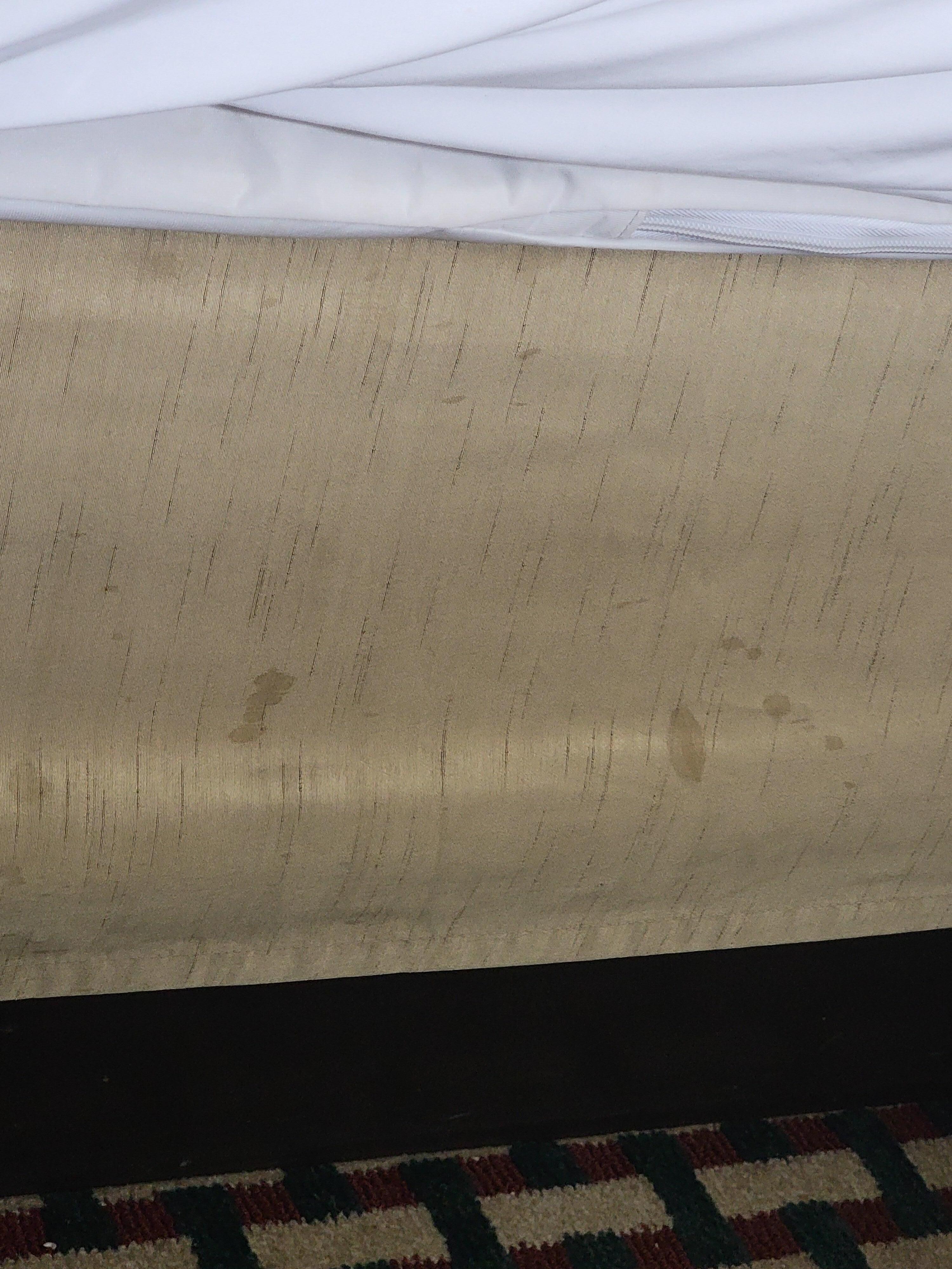 Stains on bed