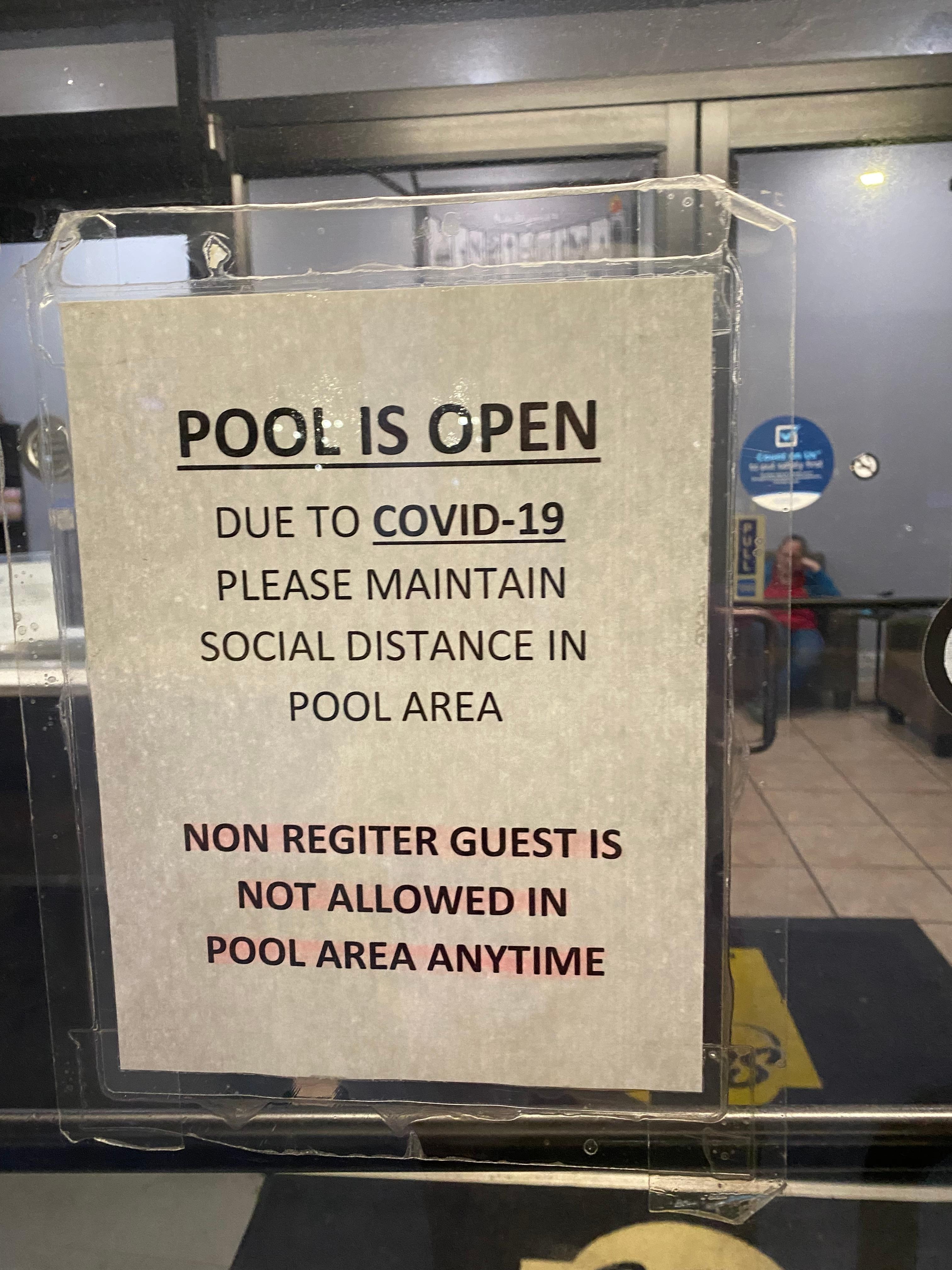 Warnings to visitors