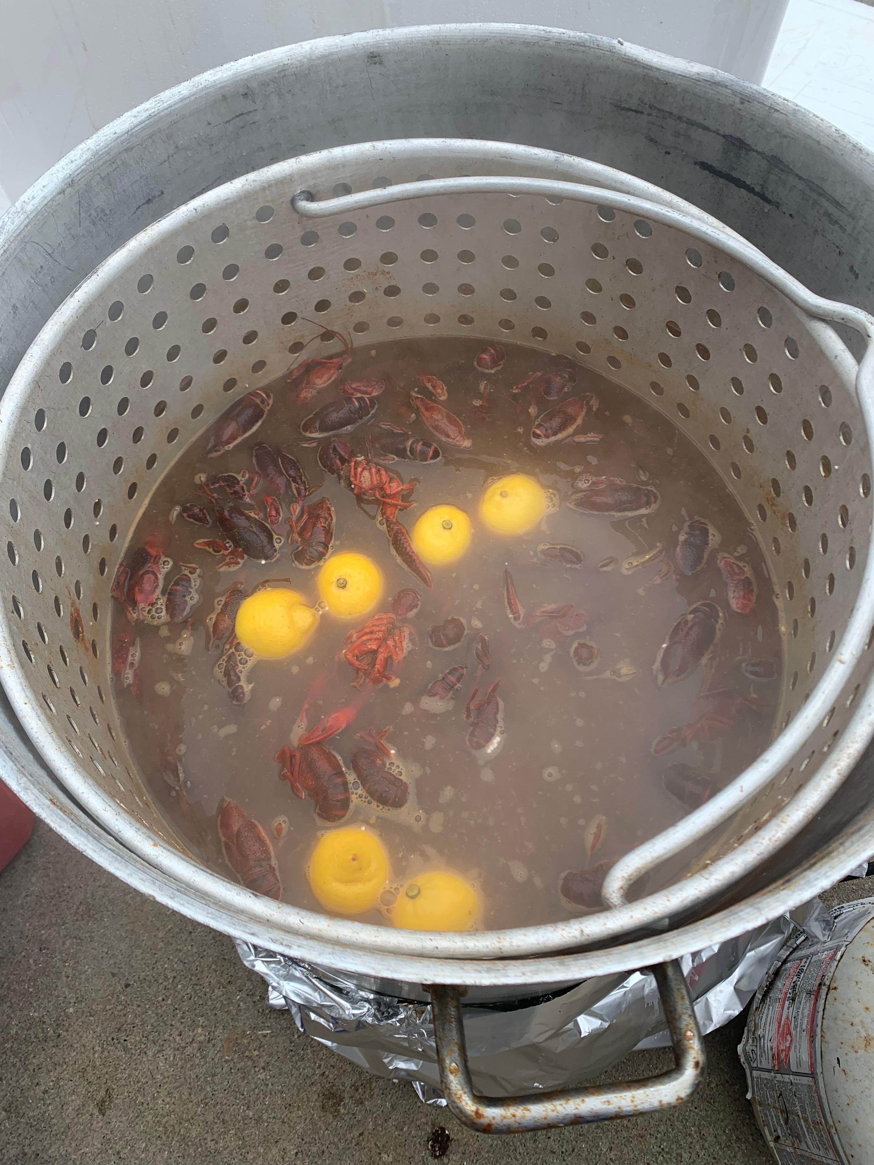 Crawfish Boil for my company, Schlumberger.