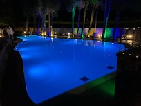 The pool in the evening