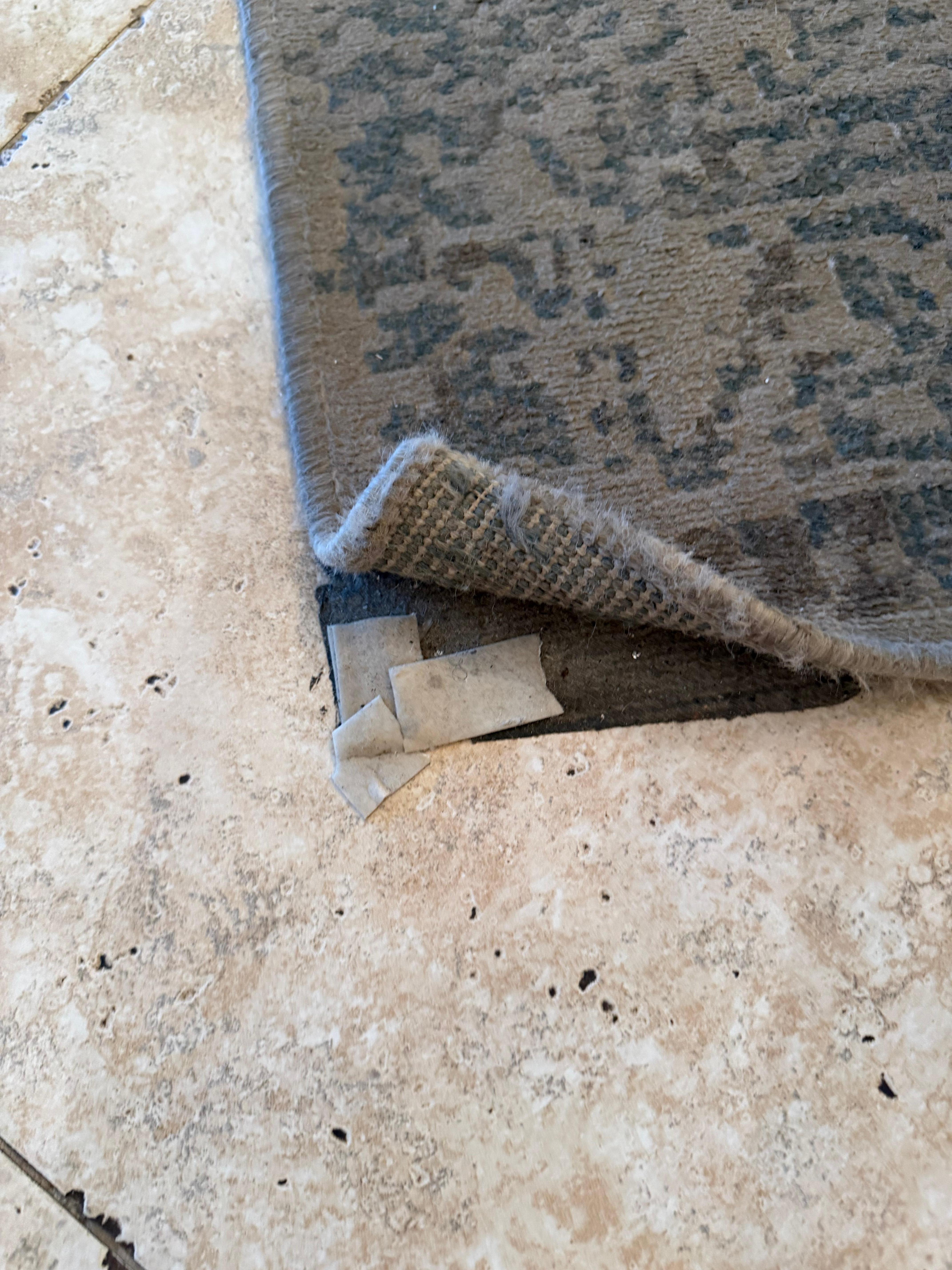 Carpet lifting in dining room room