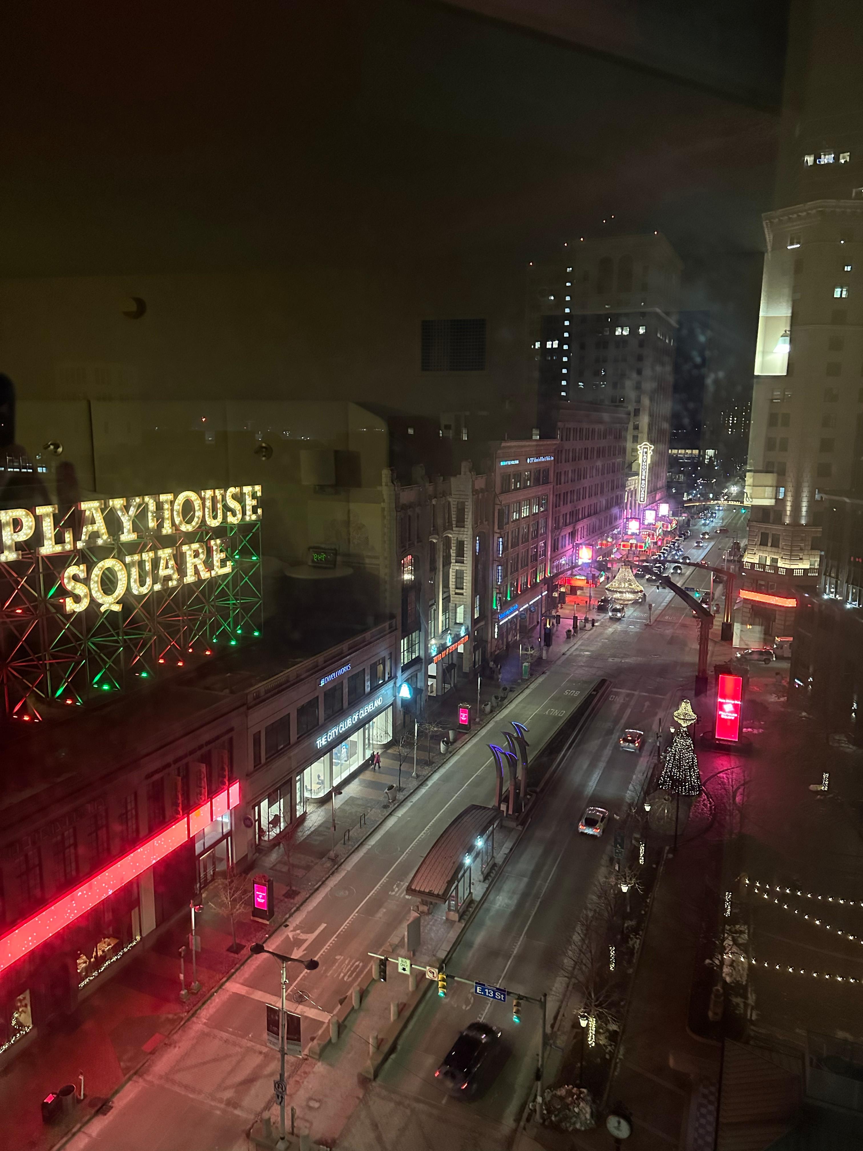 view from suite window