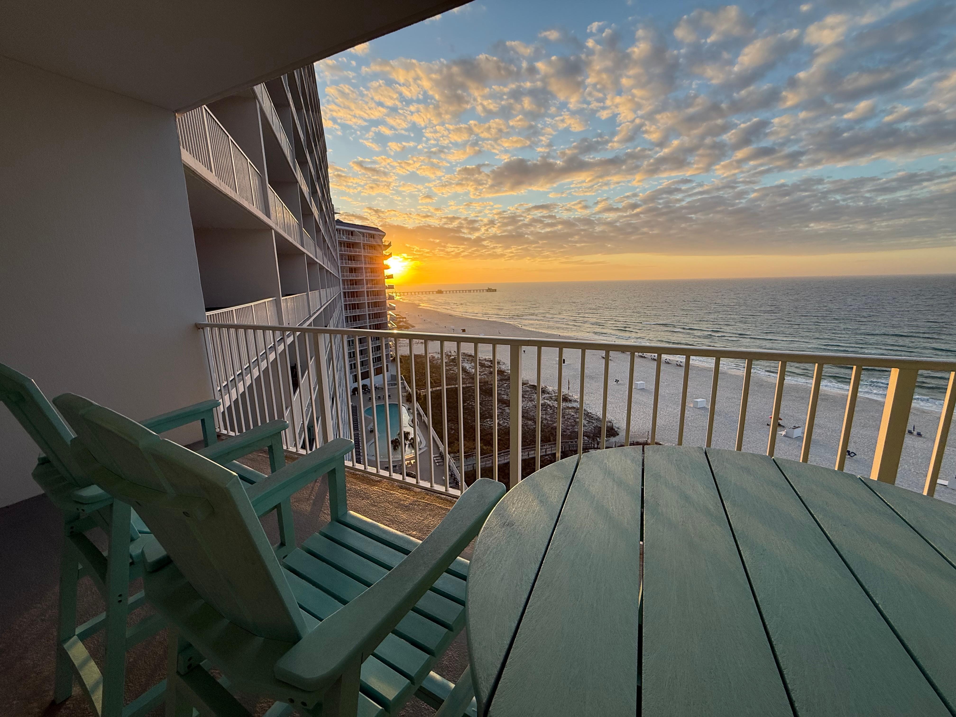 Sunrise view in March from Lighthouse 916 balcony