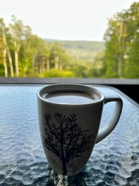 Morning coffee from the deck