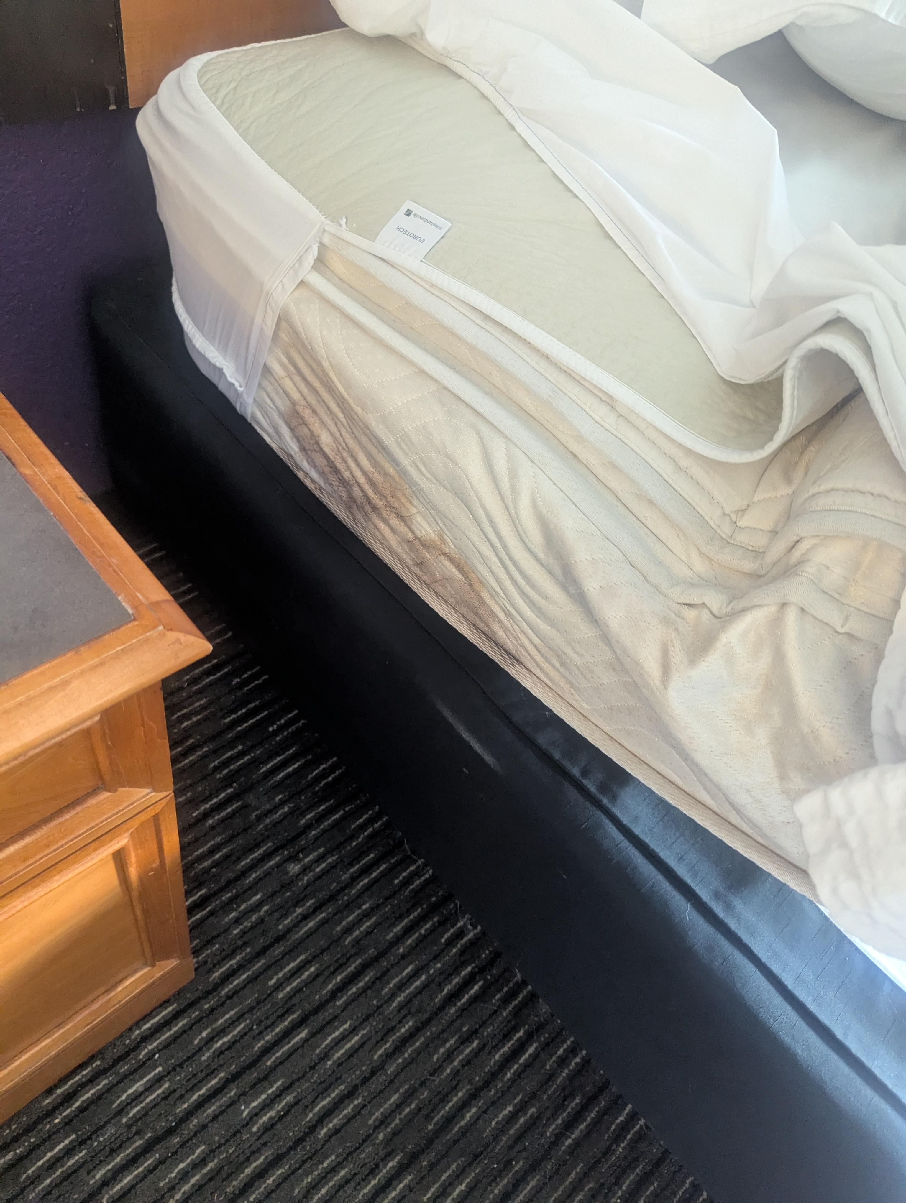 Stained mattress