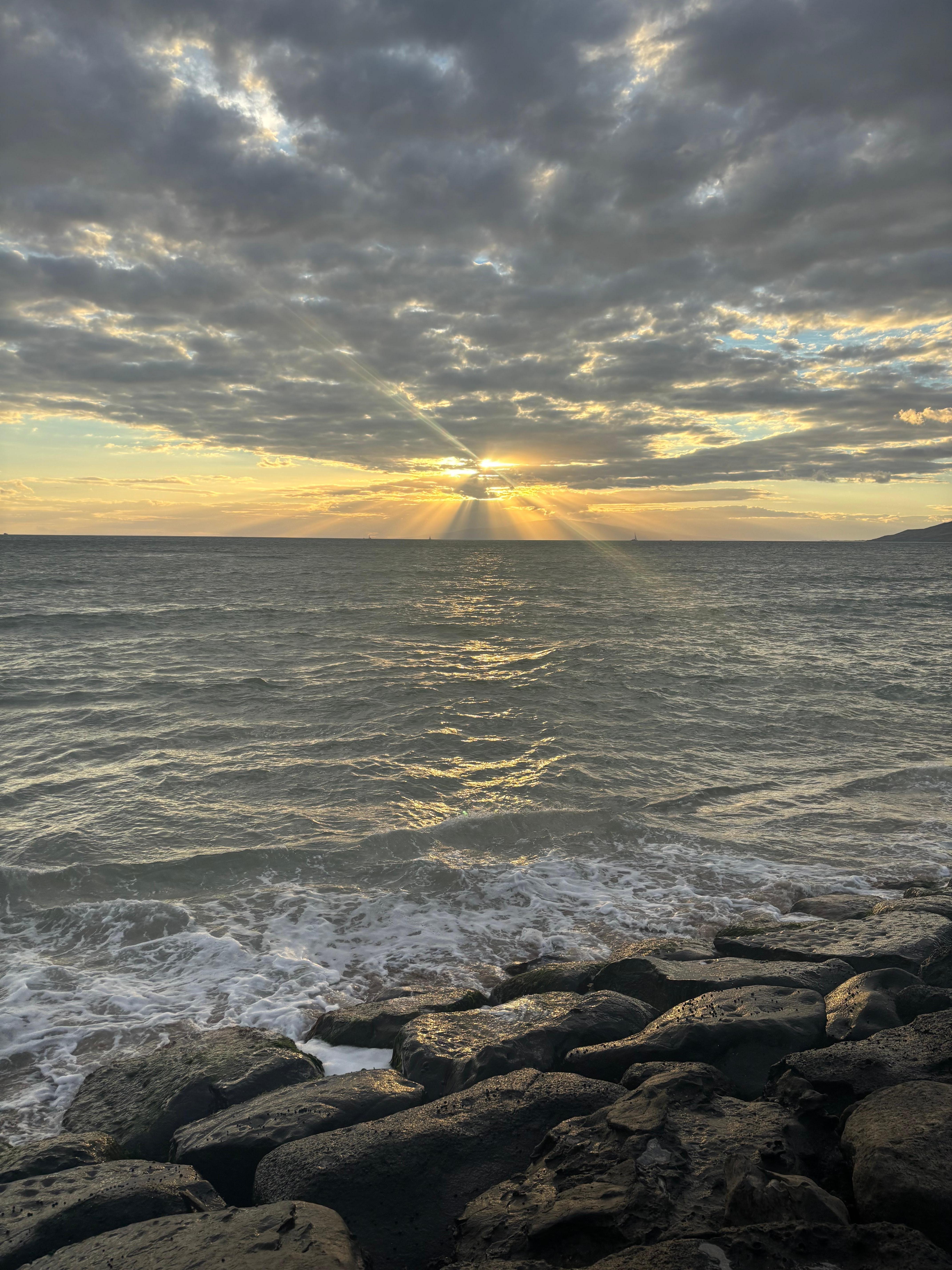 Sunset at the beach at the park just a short walk from the house 