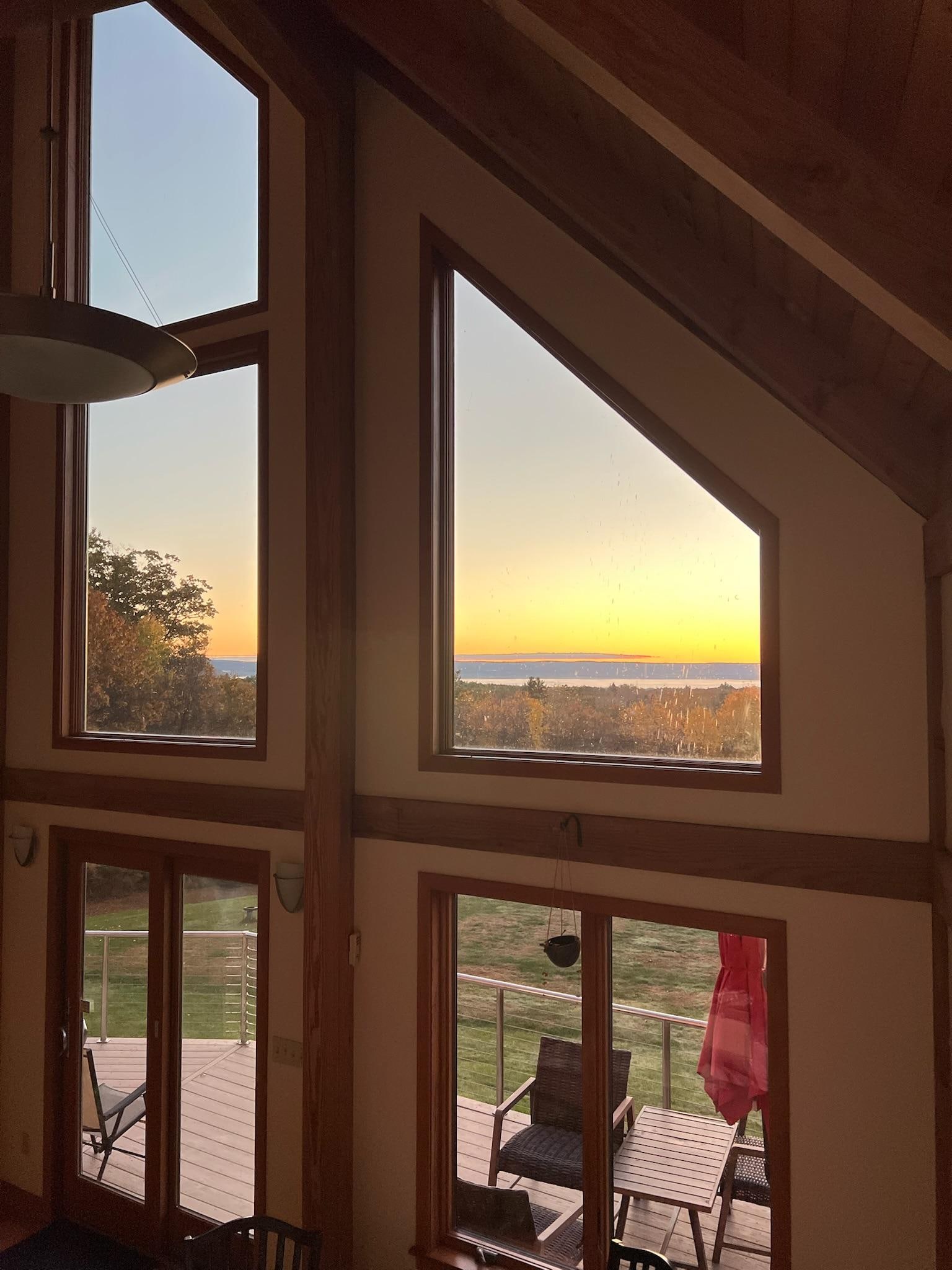 Looking out from upstairs