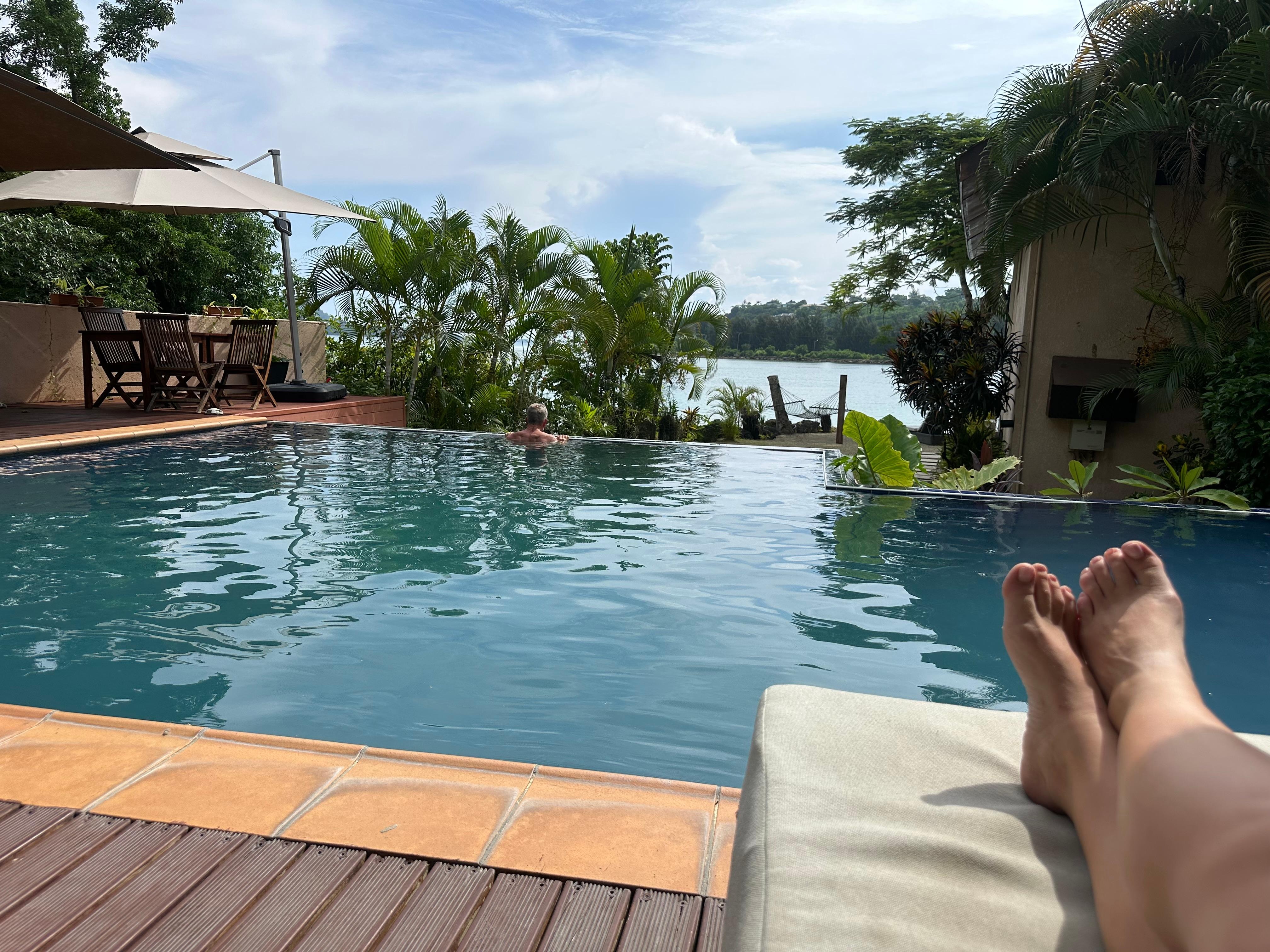 The view from the pool. 