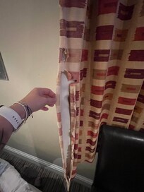 Ripped and dirty curtains