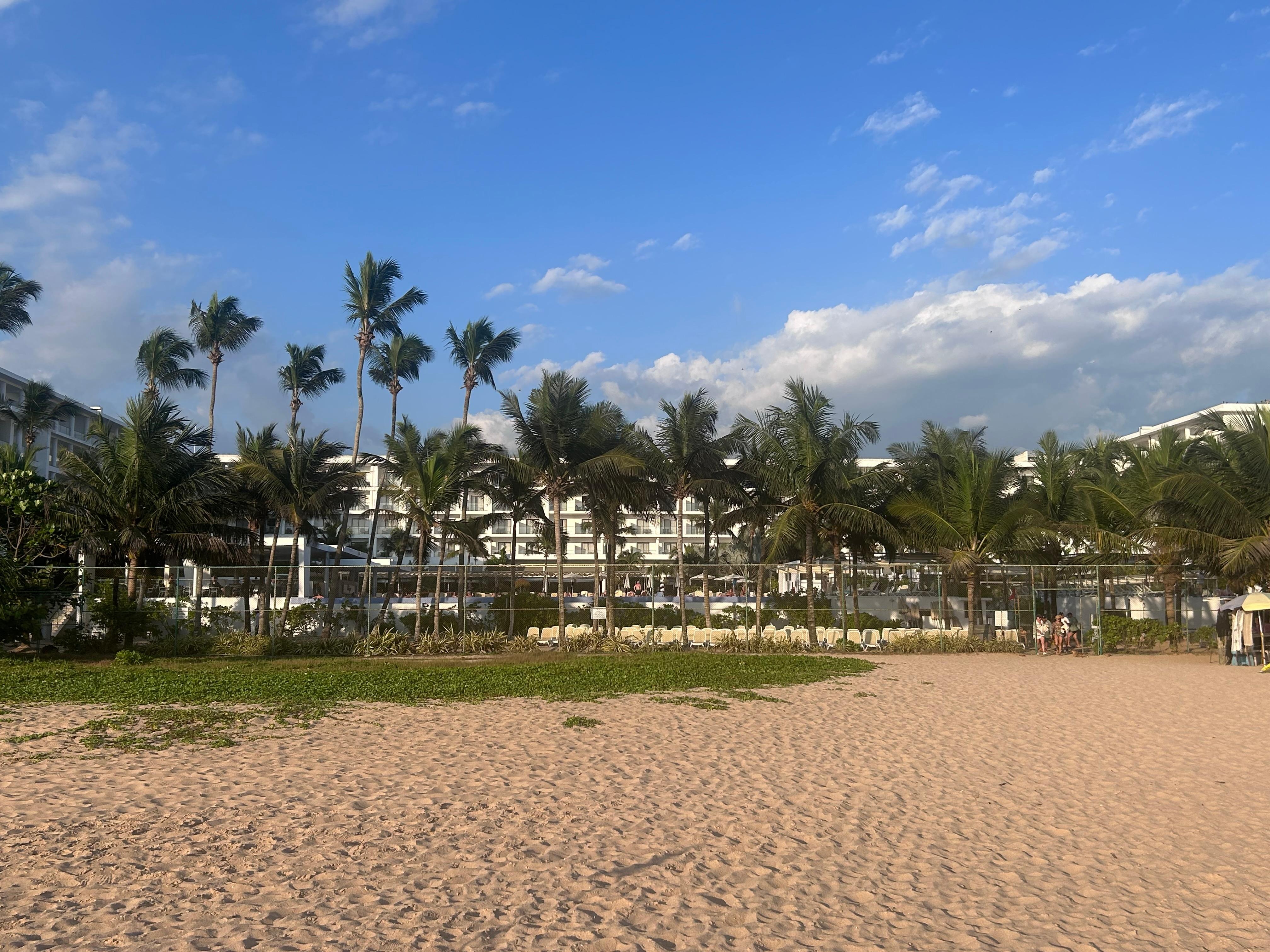 View of hotel from beach
