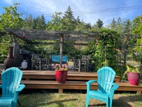 My favorite place to read and enjoy the hummingbirds