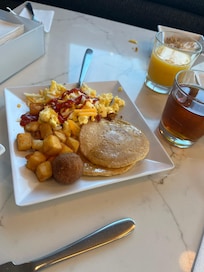 Breakfast!! So many unique options compared to other hotels.