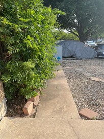 Front walkway to side entrance