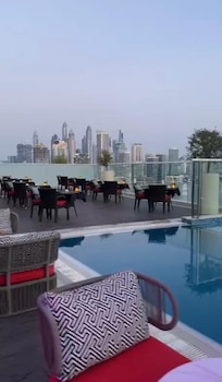 Rooftop view with pool