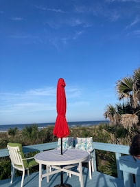 Deck overlooking the beach