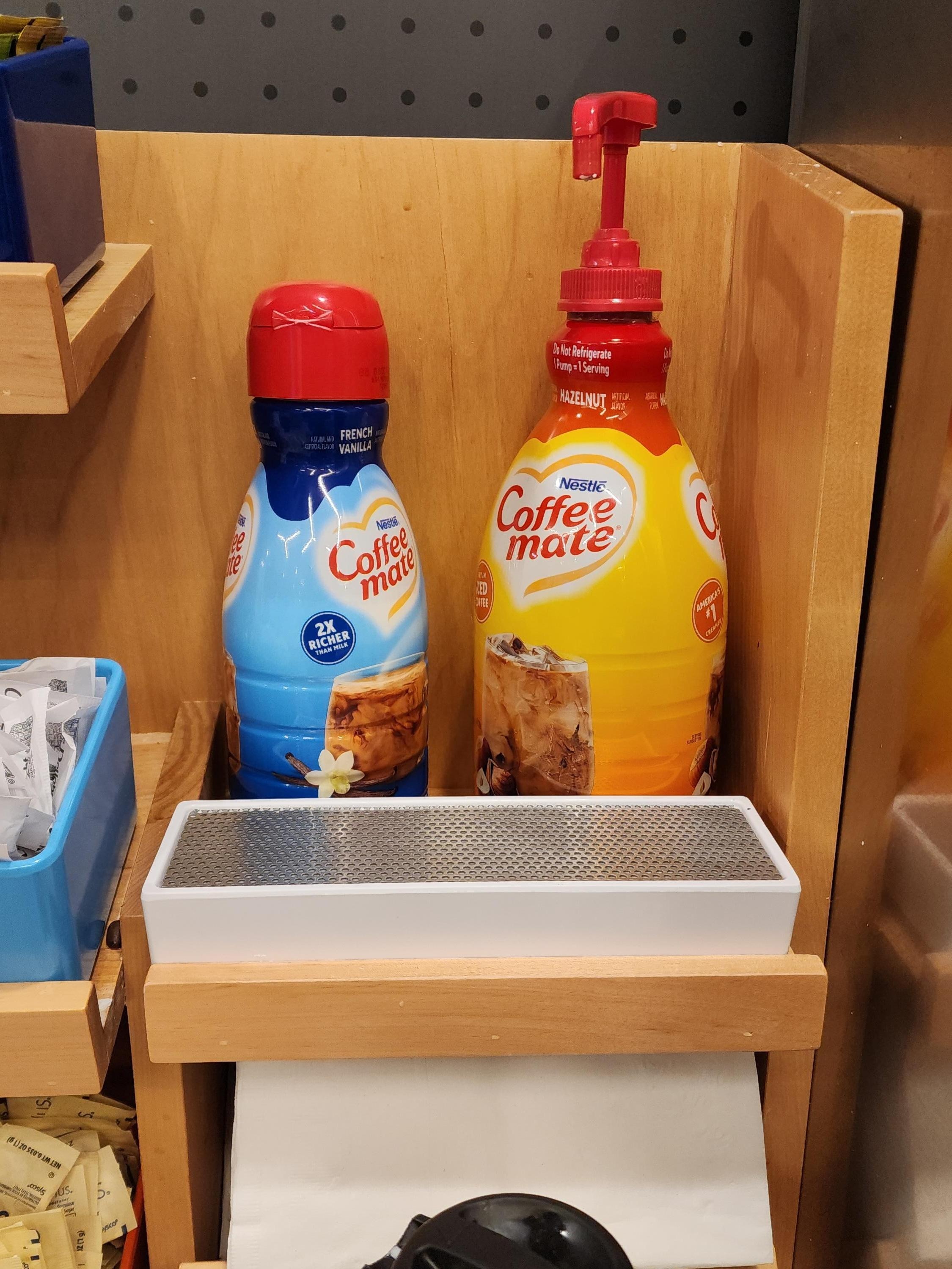 They went to great lengths to accommodate the requested creamer.