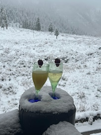 Good bye mimosas on our last morning.