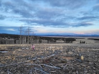 Looking down on the ranch from the mountain