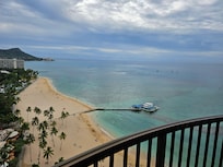Ocean front view from our room.