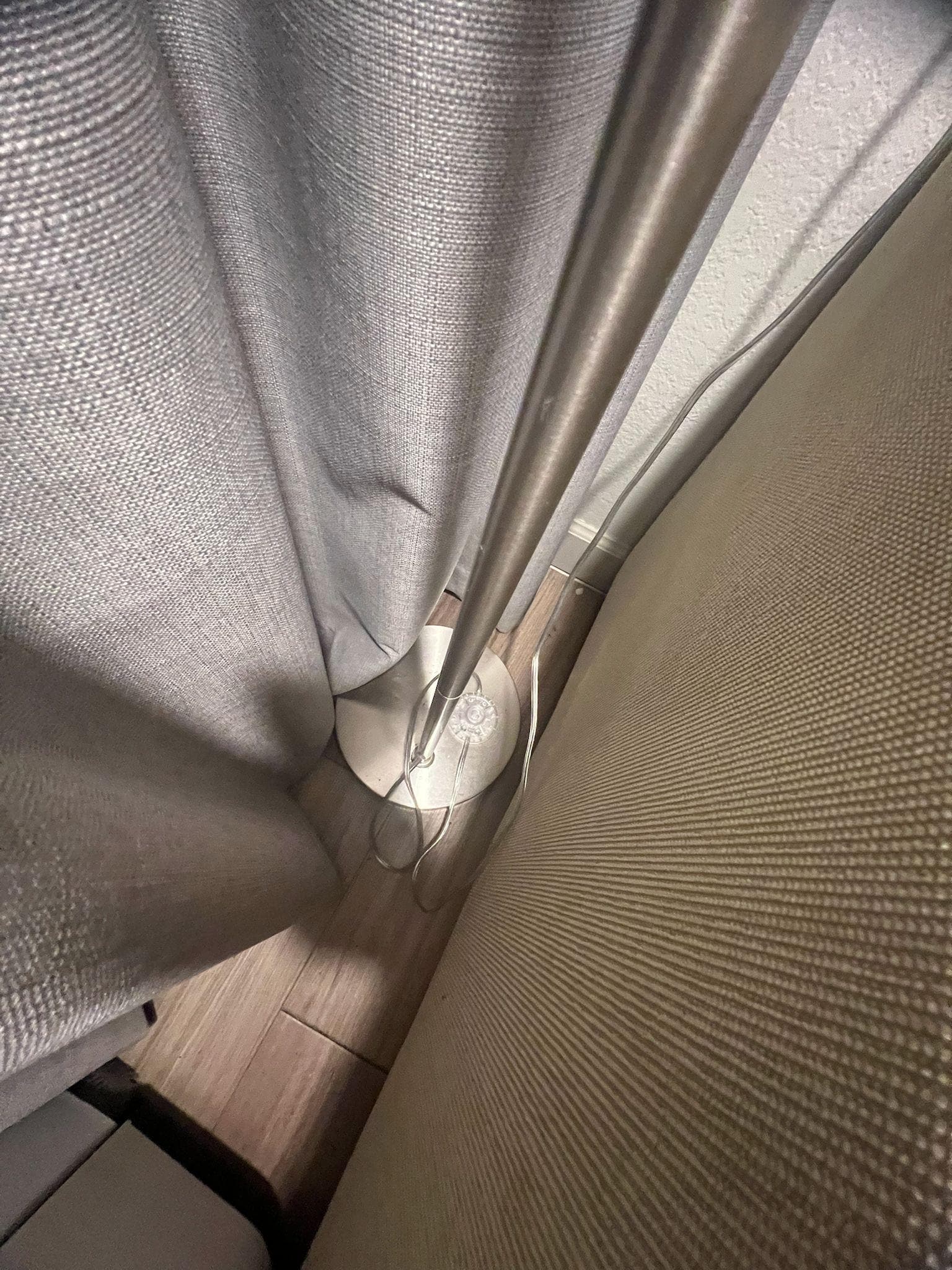 That's the light switch you need to reach down to turn off