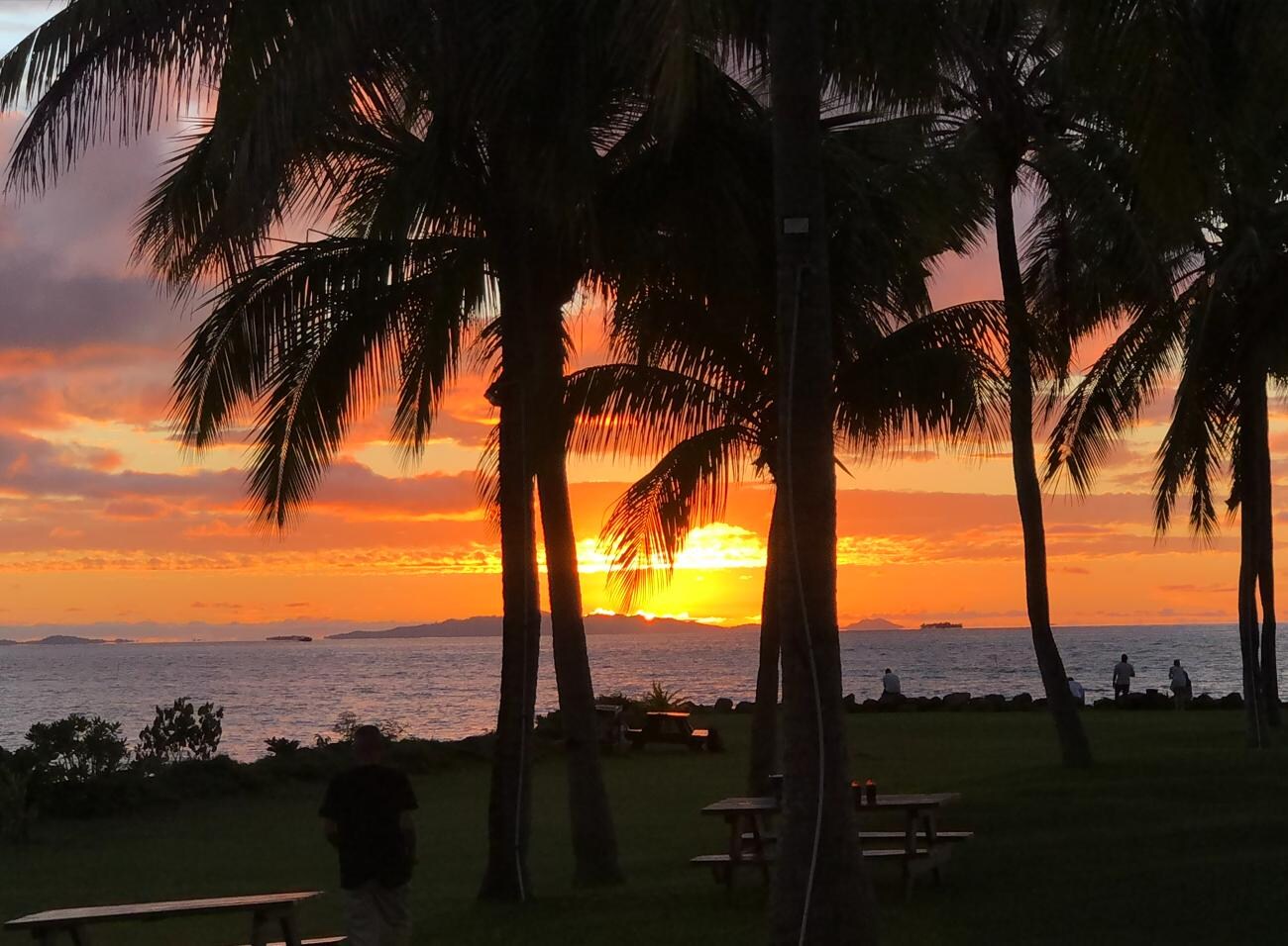 Sunset seen from the resort