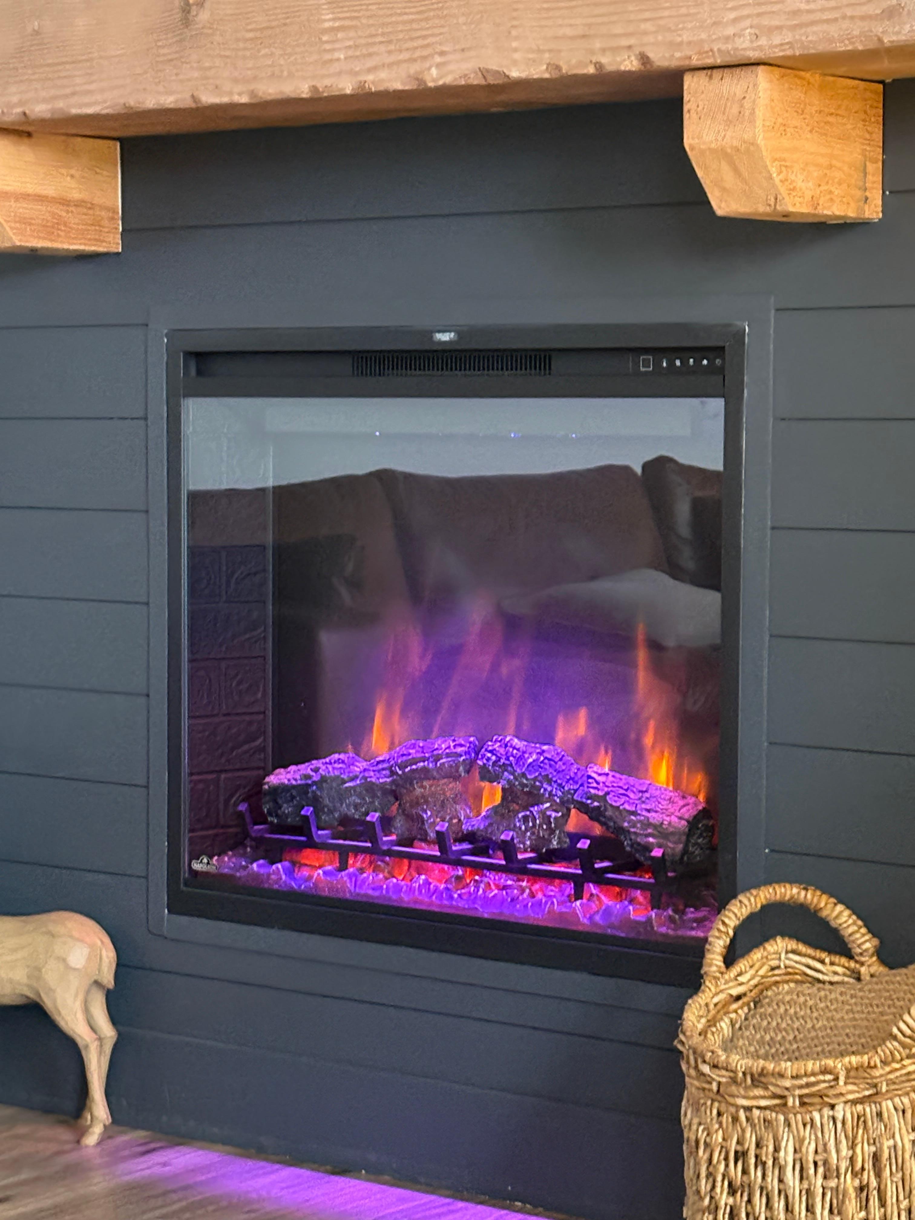 Fire place in the living room.  