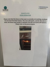 Stove not fully operable