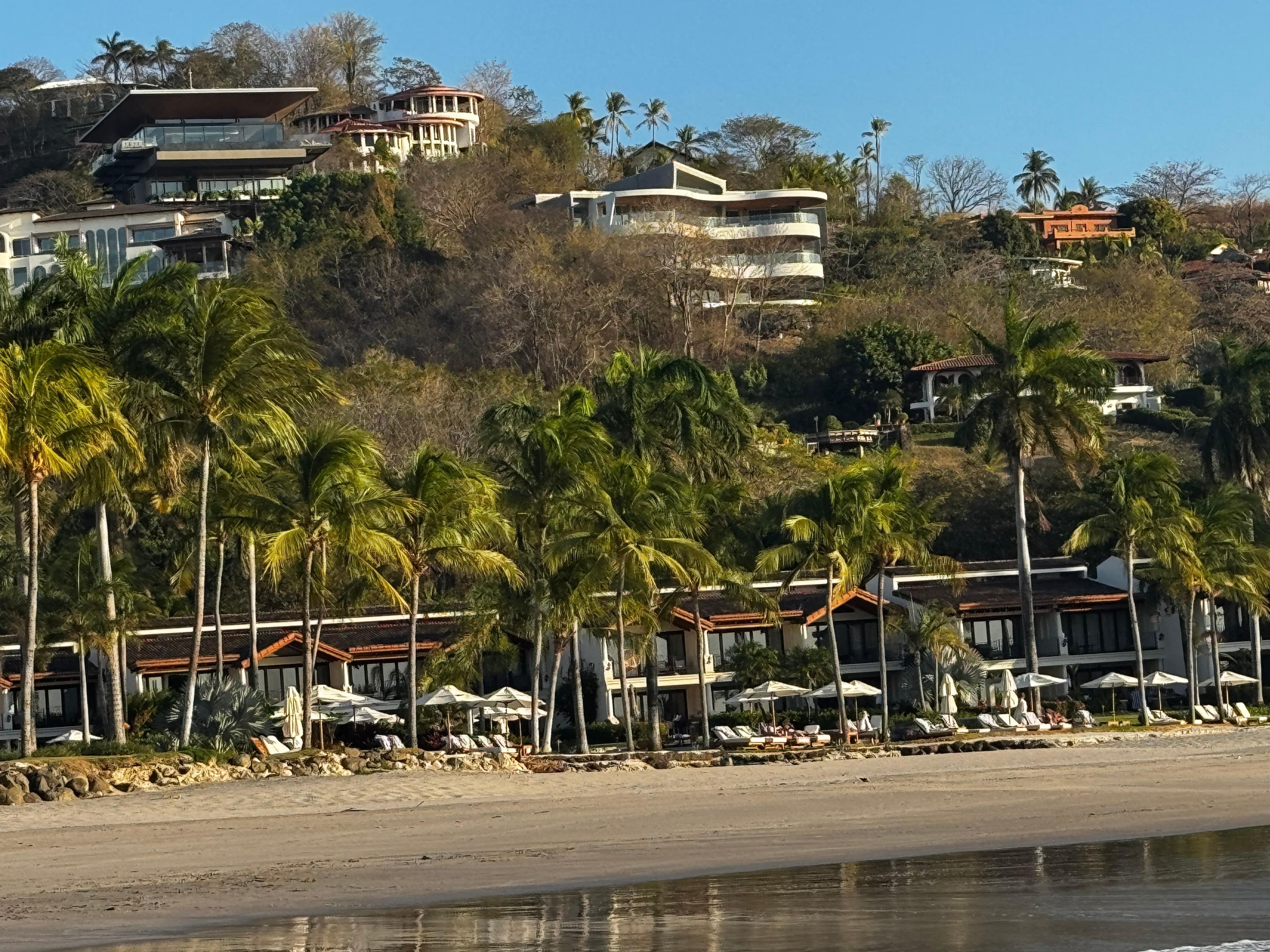 The place is just behind this small beachfront community 