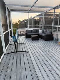 The screened in porch area was a favorite spot for all ages!