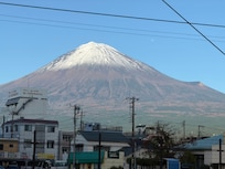 Easy train ride to Fuji world heritage center. See this if you are lucky!