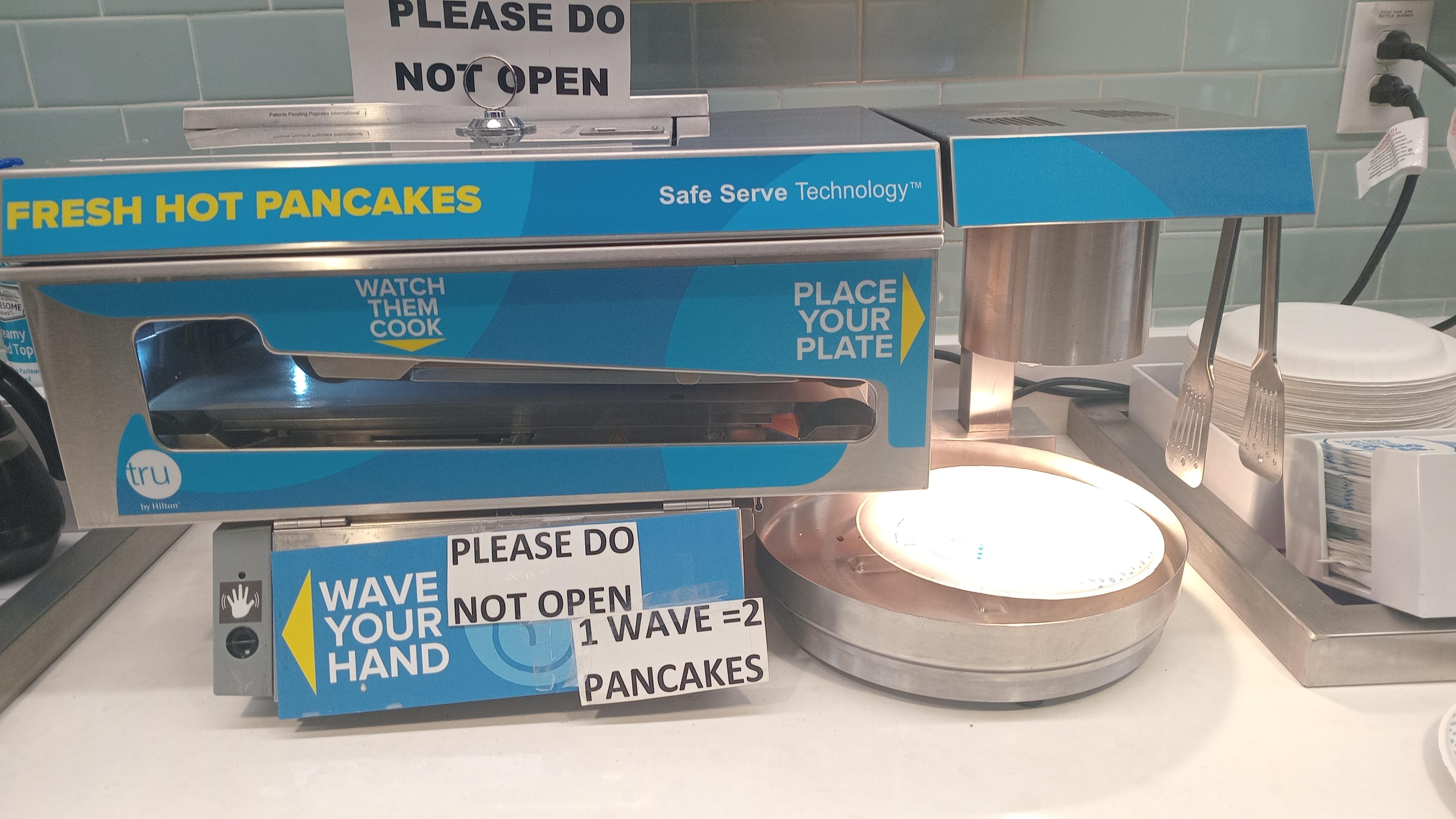 Contactless pancake maker! Just wave your hand for delicious pancakes