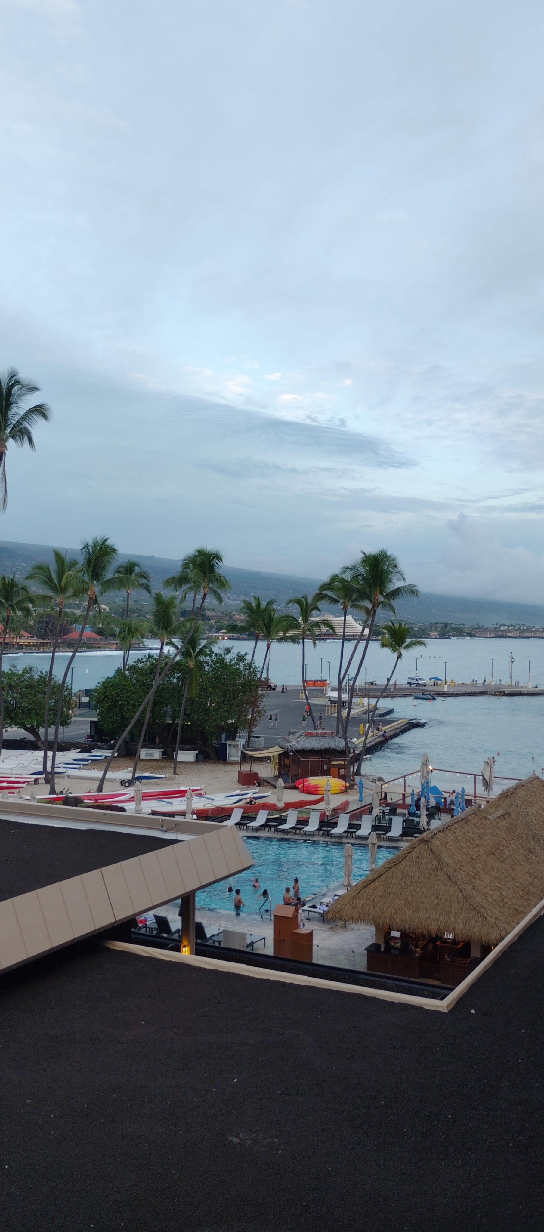  The view from one of my rooms, with a partial ocean view on the 4th floor
 