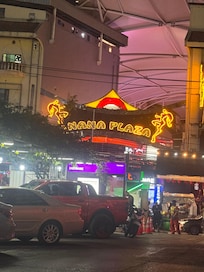 Just across the road