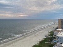 View of ocean from balcony.