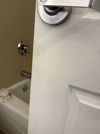 Blood all over door