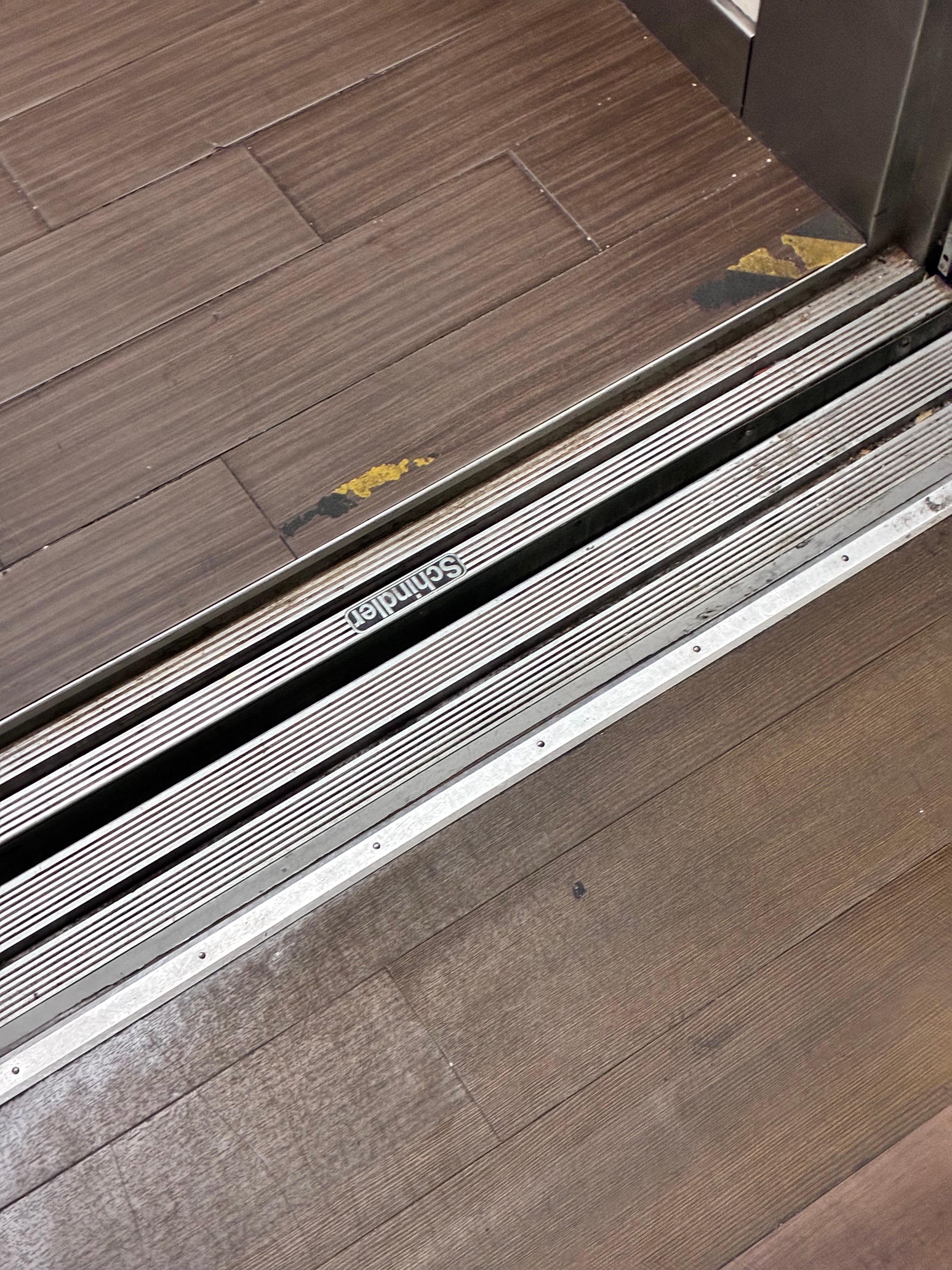 could trip over stepping into the elevator