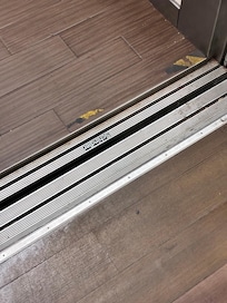 could trip over stepping into the elevator